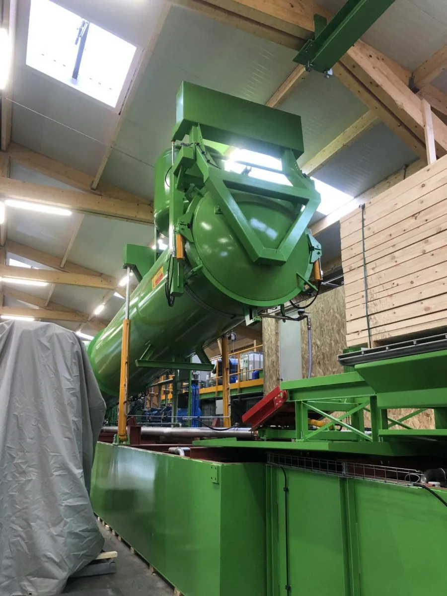 Autoclave pour le traitement du bois de terrasses de mobil homes