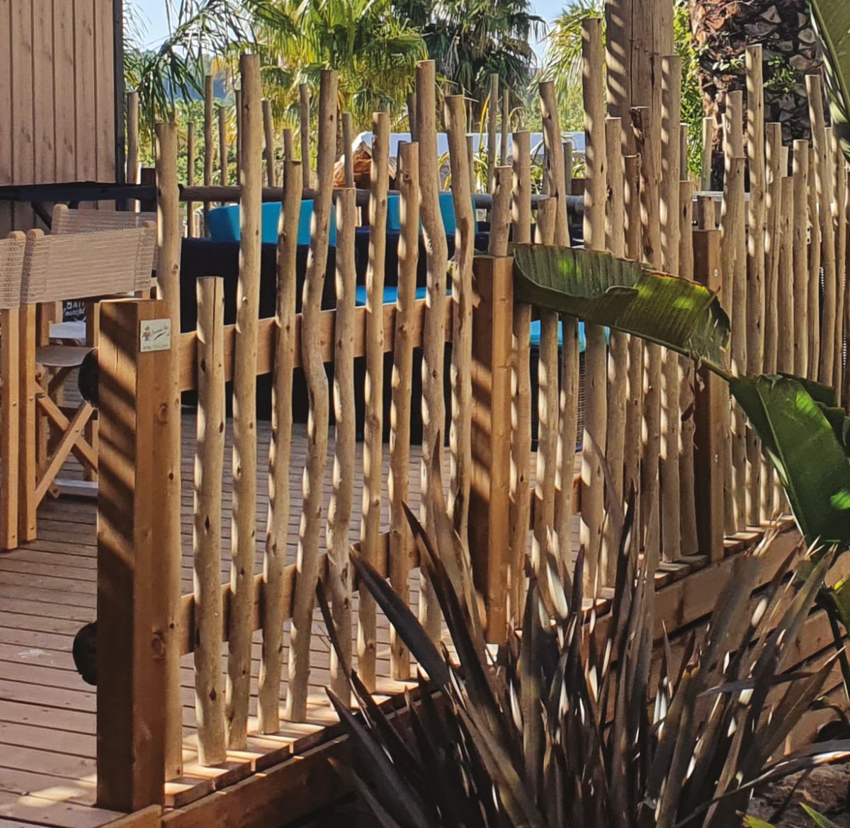 Barrière eucalyptus terrasse mobil home